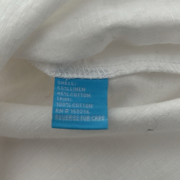 JMcLaughlin Linen Cotton Blend Swim Coverup with drawstring - Picture 7 of 7